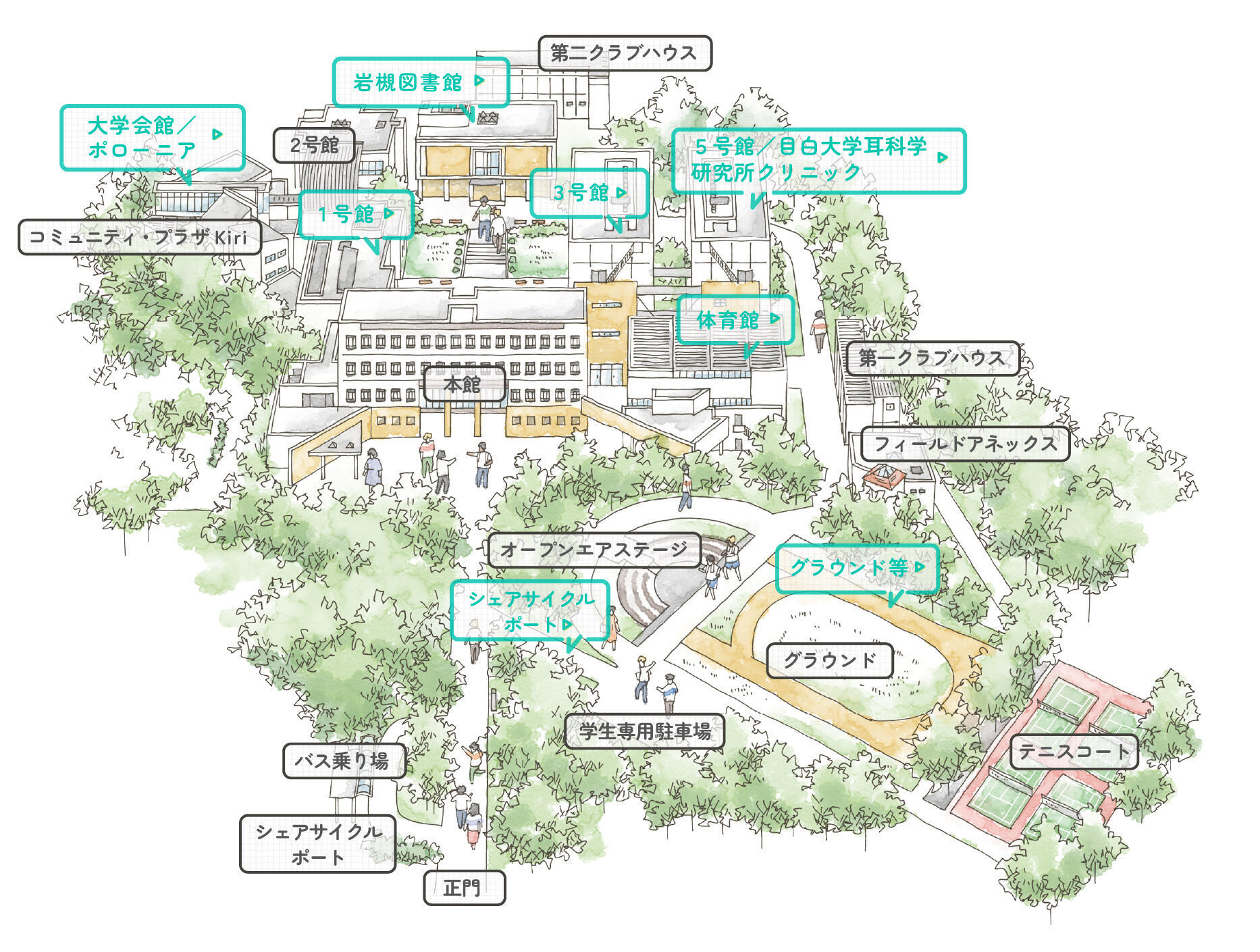 Campus Map of Iwatsuki
