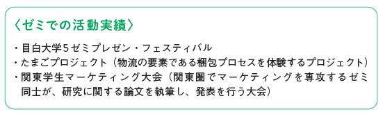 ゼミでの活動実績